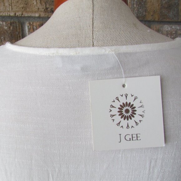 LACE DRESS or NIGHTGOWN, L, IVORY OVER-DRESS w KNEE-LENGTH SLIP by J. GEE, NWT - Picture 5 of 6